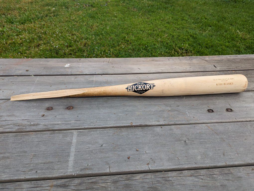 Kyle Blanks Game-Used Old Hickory Broken Baseball Bat - MLB Memorabilia