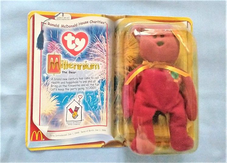 McDonald’s Teenie beanie baby 2000 Millennium bear --