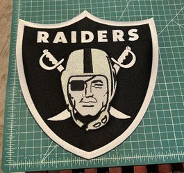 Raiders Iron On Patch 12” X 11”