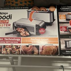 The flip toaster that bakes & broils 70% WIDER SLOT FITS XL BREAD NINJA Foodi FLOP TOASTER