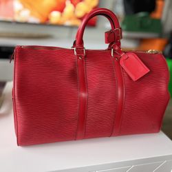 Louis Vuitton Epi Red Keepall 45