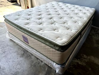 King Organic Elite Superior Hybrid Cool Gel Memory Foamm Pillow Top 14inch Matres!