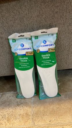 Soft comfort thick foam insole -2 pack unisex