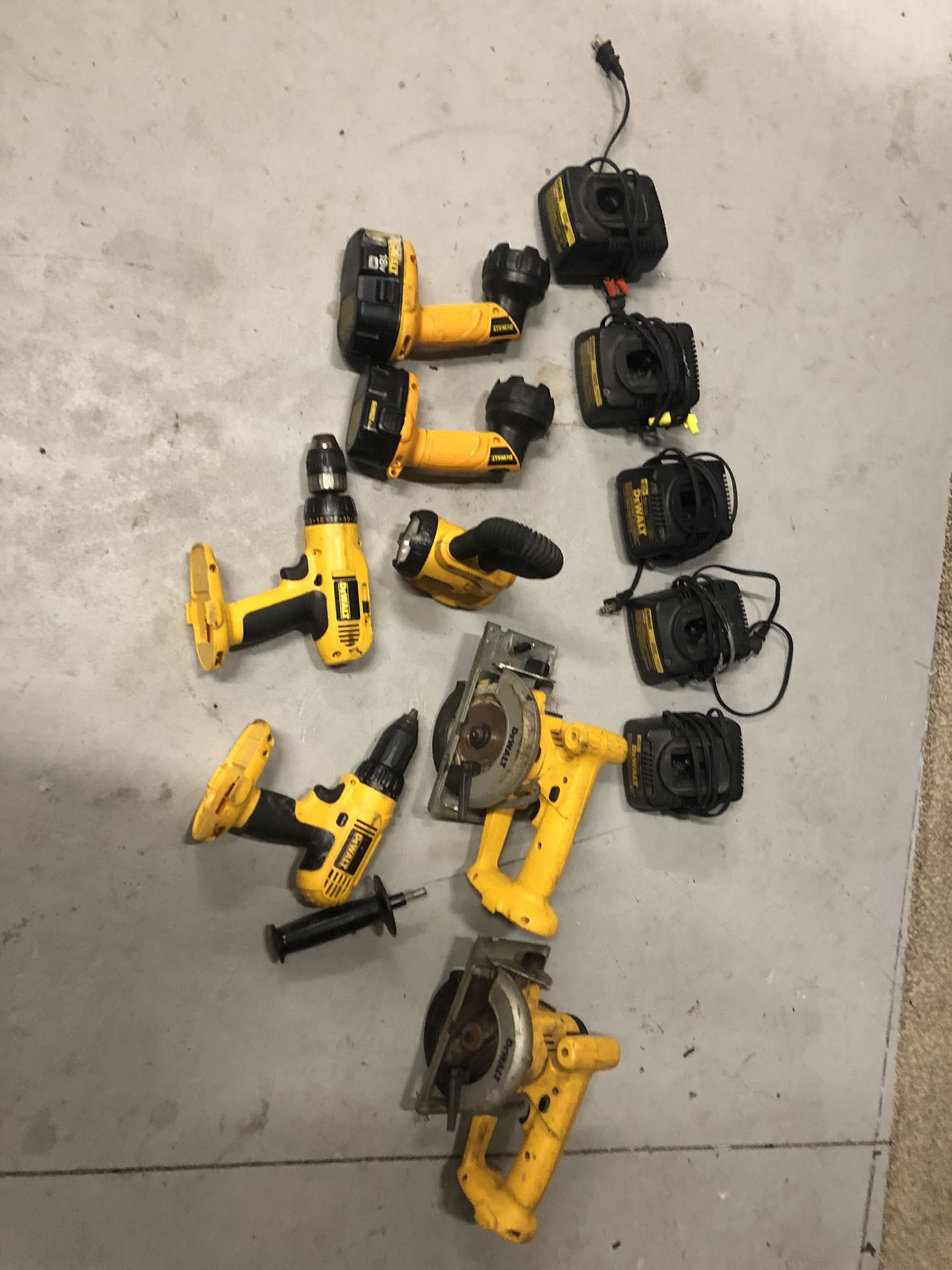 Multiple Dewalt tools and charger