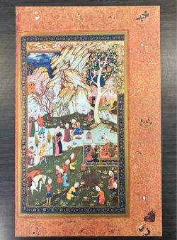 MURAQQA GULSHAN Original 1950’s Vintage Fine Art Print Antique Persia Persian Collectible Poster Italy Printed Ephemera HILLCREST
