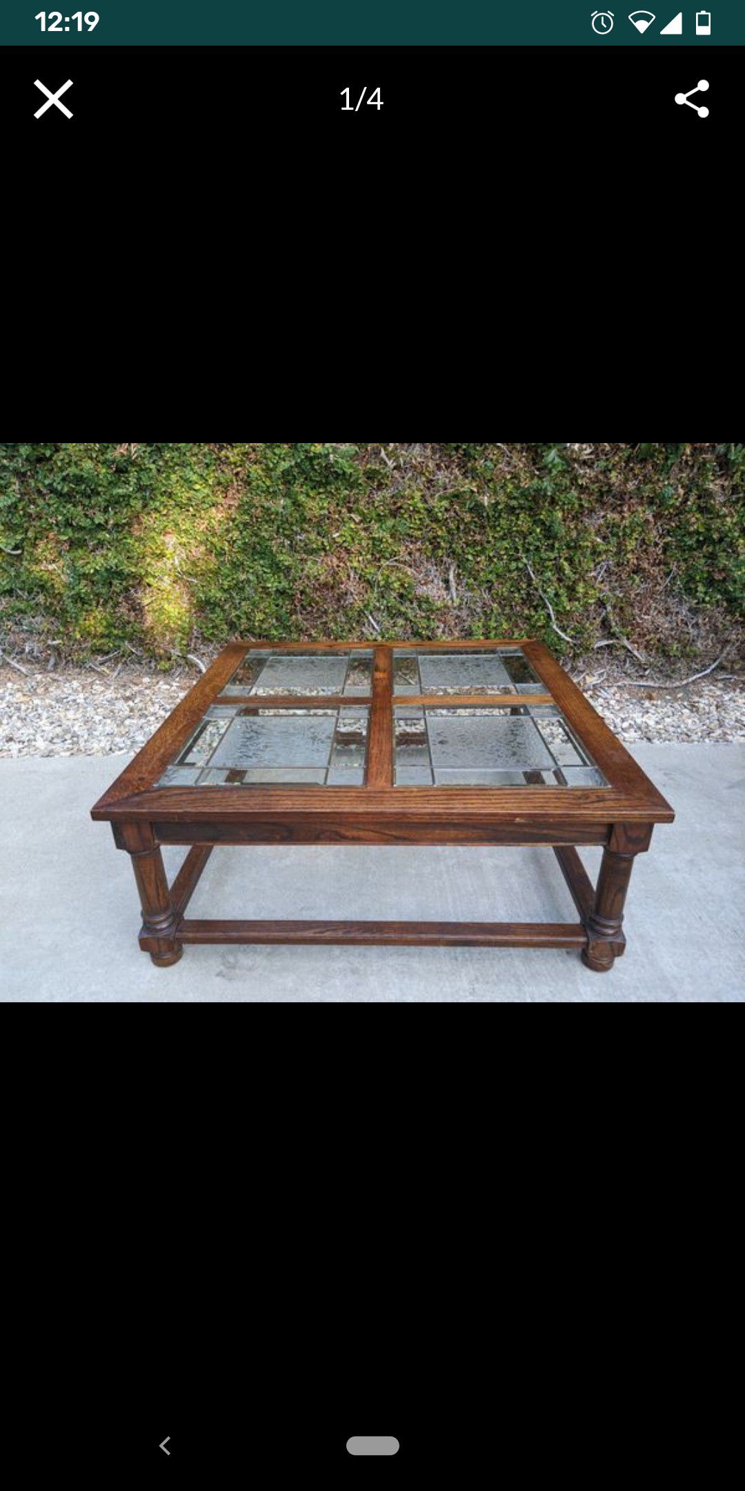 FREE! Beautiful wood and glass top coffee table