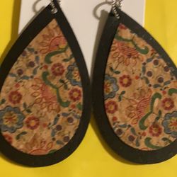 Handmade Cork Teardrop Earrings