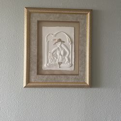 Two Vintage 1980’s Molded Paper Artwork Signed And Number By Artist