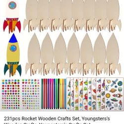 Rocket Wooden Craft Set