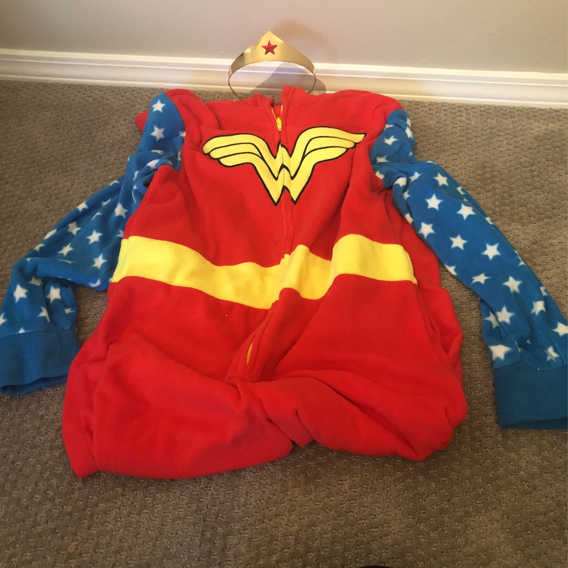 Wonder Woman Costume Onesie With Headband