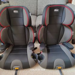 Two Chicco Booster Car Seats