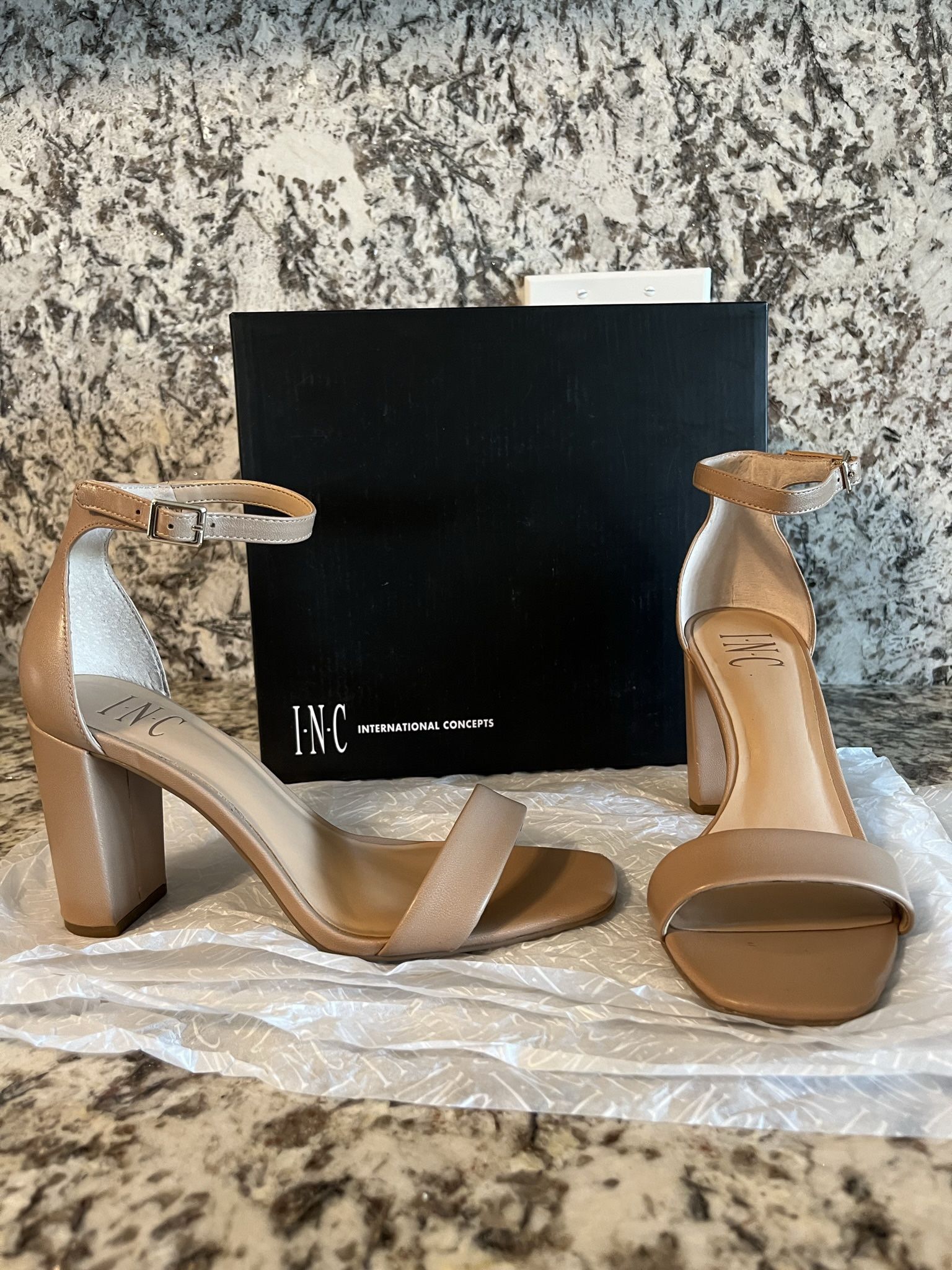 INC Nude Sandals Size 7