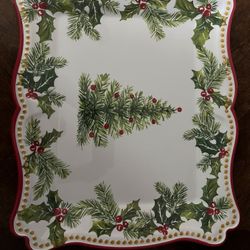 Christmas Serving Tray 20x14 New
