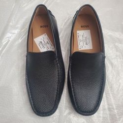 New BOSS Leather Loafers Size 9