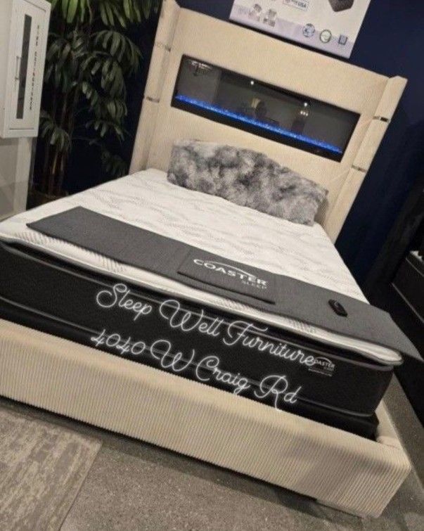 π₯ Queen, King, Cal King Light Up Fireplace Bed Frames π₯ Furniture Sectionals Avail