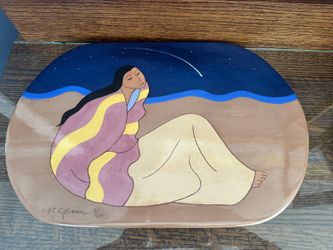 R C Gorman "FALLING STAR" Ceramic Art Plate 8/100 Signed