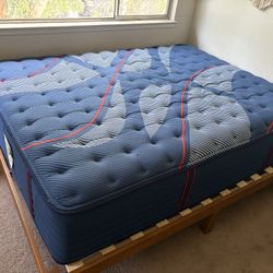 Sealy Posturepedic Brenham II Queen Mattress w/ Bed Frame