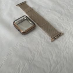 Apple Watch Band  42mm 44mm & Case Rose Gold Series 1-2-3-4-5-6 gold