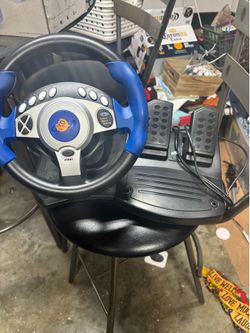 Steering wheel and pedals
