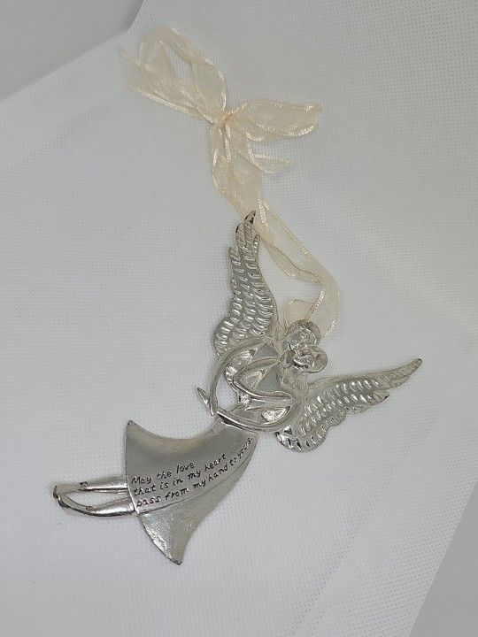 Angel Pewter Silver with Engraved Sentiment Quote 6"