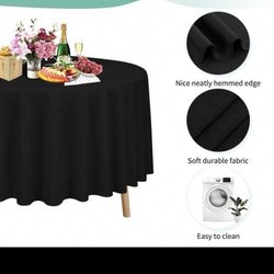 Manteles Negros. Black Table Covers Round