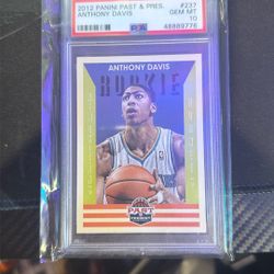 2012 Panini Past & Present Anthony Davis Rookie PSA 10