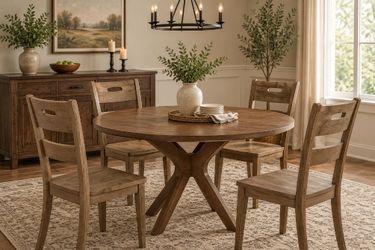 Ashley 5-Piece Dining Set Featuring Lyncott Round Dining Room Table with 4 Mylarken Chairs