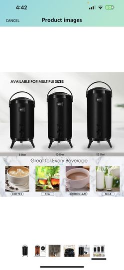 VorChef Hot Beverage Dispenser, Stainless Steel Insulated Beverage