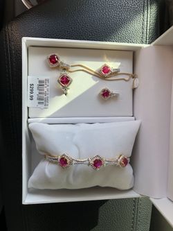 ruby and gold jewelry set