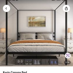 Brand new Kevyn Black Metal Canopy Bed-Queen!