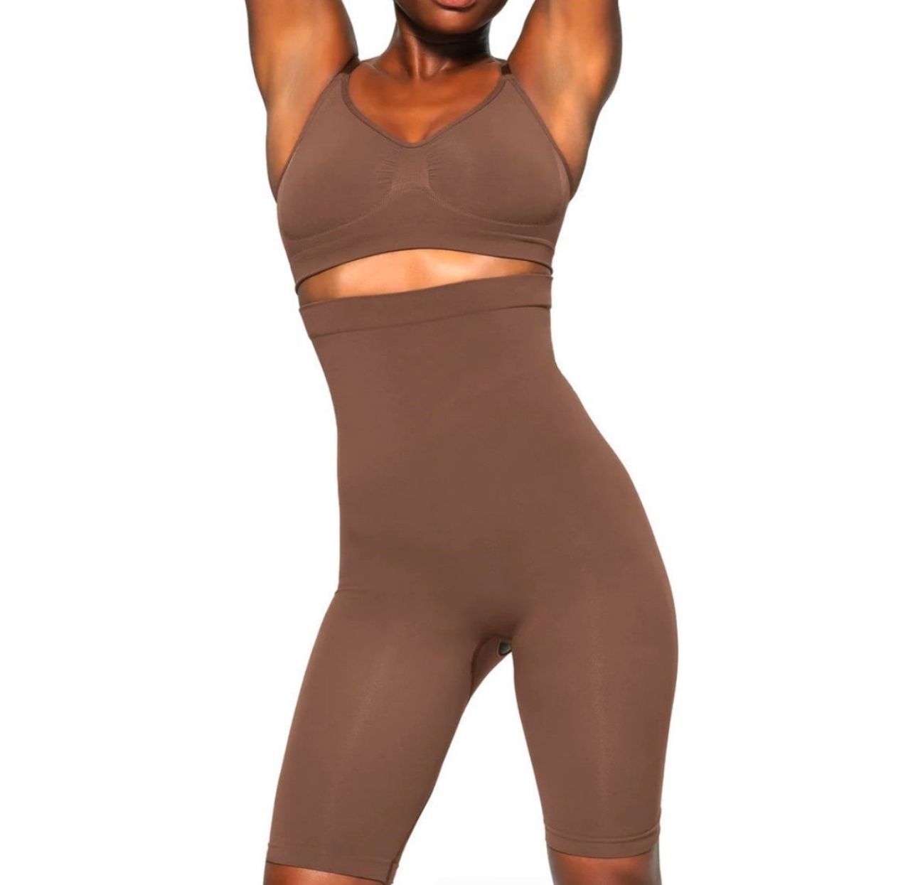SKIM NWOT Sculpting Booty Lifting HIGH WAIST Shorties small color COCOA