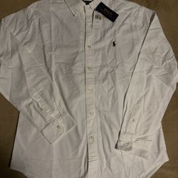 Brand New White Oxford Shirt Polo Ralph Lauren Size Medium  
