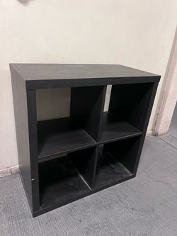 Black 4-Cube Storage Shelf Unit