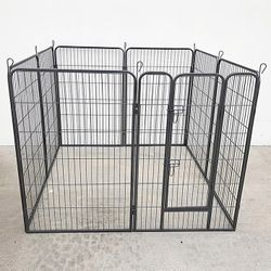 (Brand New) $135 Heavy Duty 48” Tall x 32” Wide x 8-Panel Pet Playpen Dog Crate Kennel Exercise Cage Fence