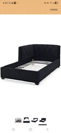 Upholstered twin size lounge day couch bed