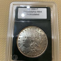 1886 P Morgan silver Dollar Uncirculated 