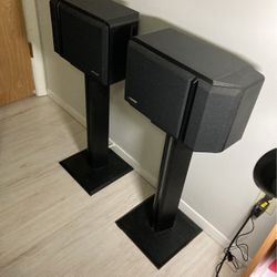 Bose Speakers On pedestals