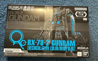 Gundam Rx 78-2 Recirculation Color/Neon Blue Event Limited Edition Entry Grade gunpla model kit