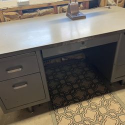 Tanker Desk , Lamp And Chair