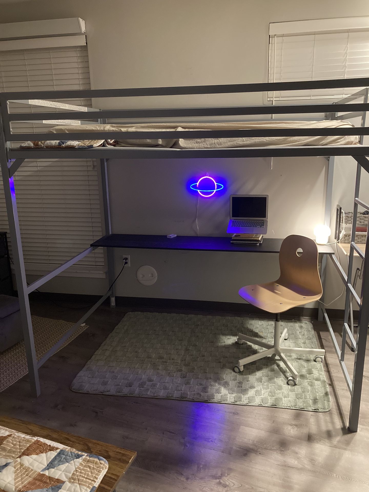 Loft Bed With Desk Area 