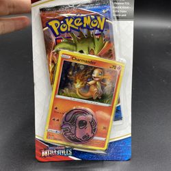 New Pokemon Battle Styles Charmander Holo Swirl Sealed Coin Blister Booster Pack