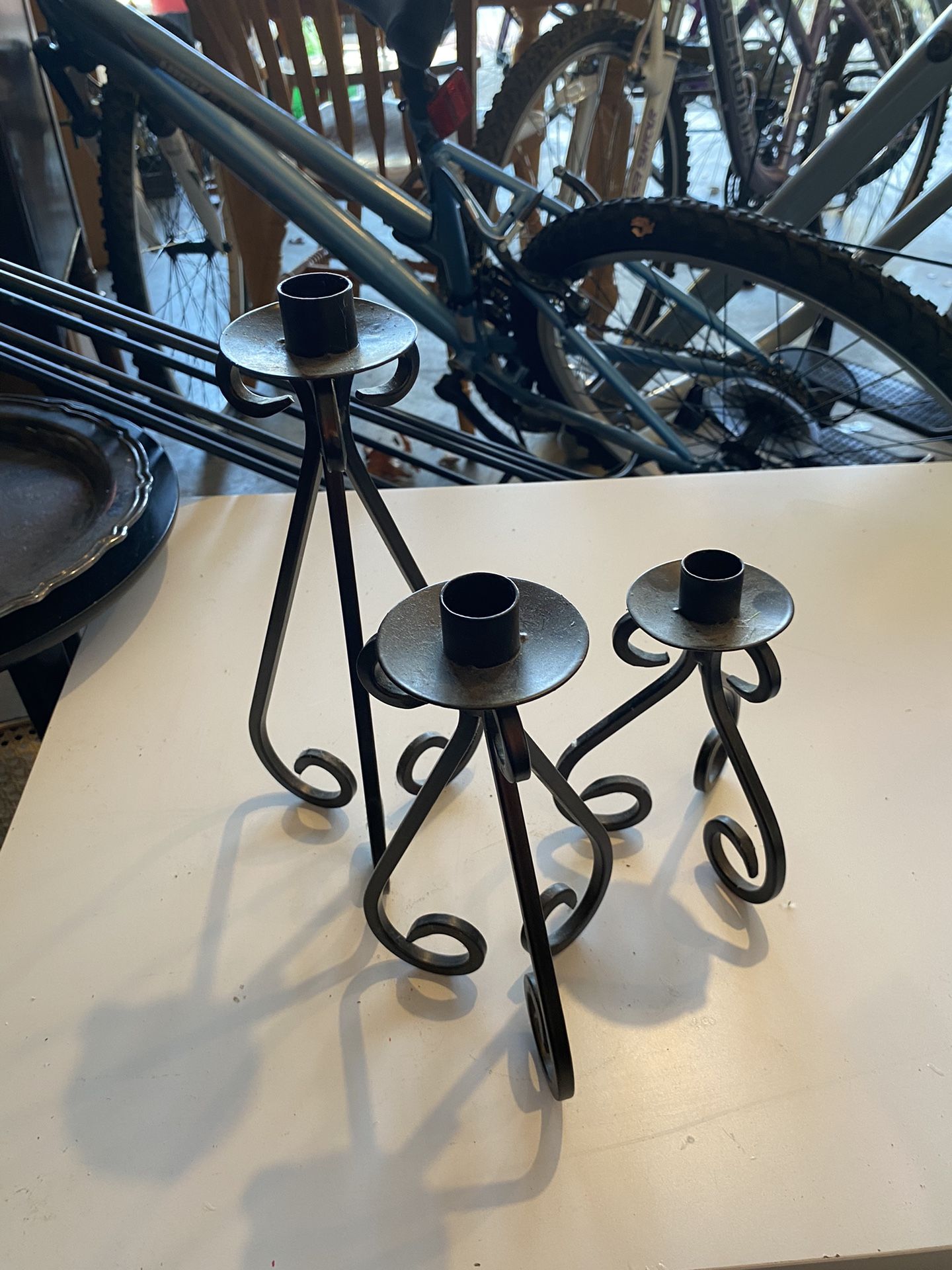 Beautiful Iron Wrought Candle Holders