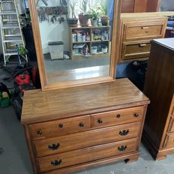 Dresser And Mirror. BASSETT. $130
