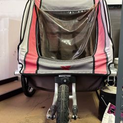 Veelar Bike Trailer & Stroller 2 in 1 Double Seat for Toddlers, Kids, Child Bicycle Carrier Jogger