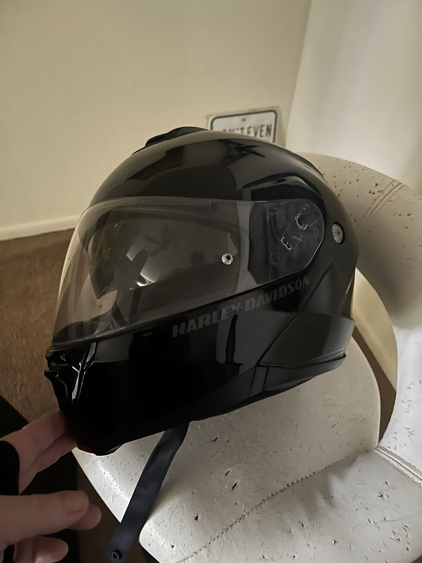 Harley Davidson for face mask lips up for partial face mask also has sunglasses built in