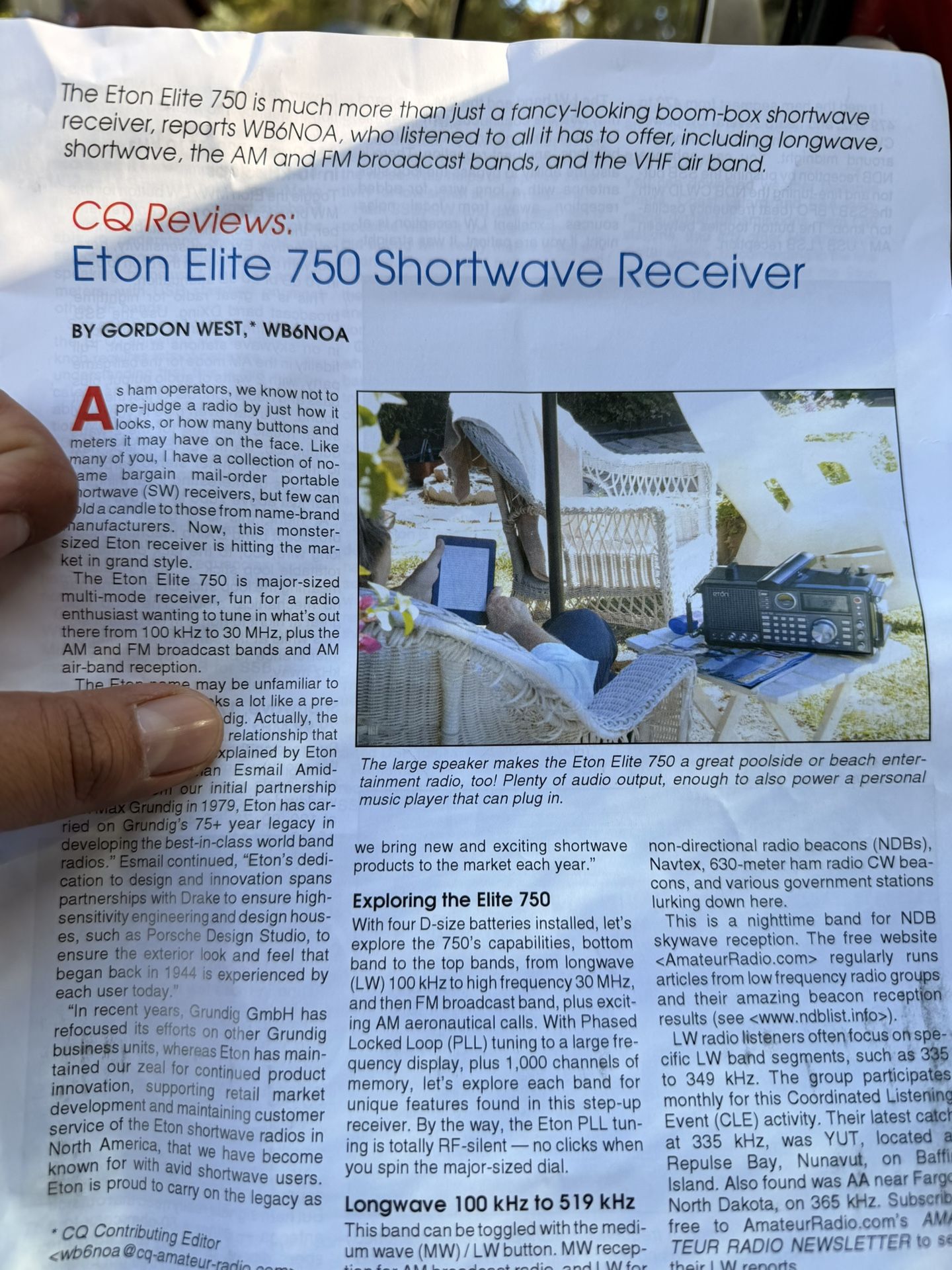 Eton Elite 750 Shortwave Receiver