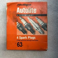 Autolite 63 Copper Core Spark Plugs - 4 Pack