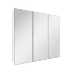 36.4 in. W x 30.2 in. H Rectangular Medicine Cabinet with Mirror in White with Adjustable Shelves