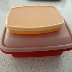 Vintage Tupperware Divided Snack Lunch Container and Ice Cream Keeper