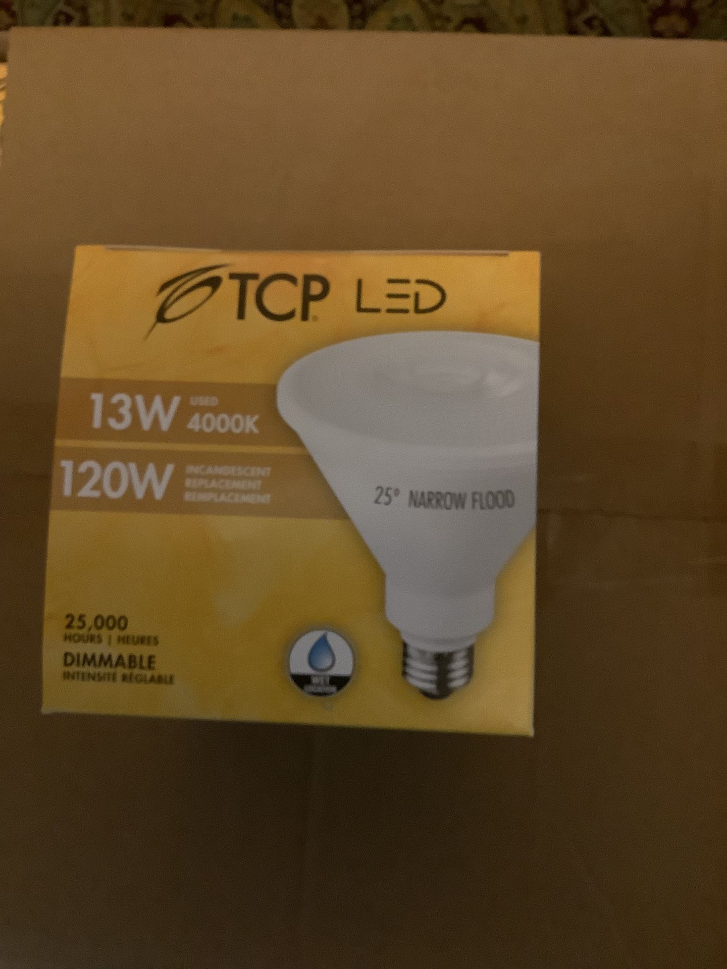***NEW***TCP LED 13W P38 Dimmable 4000K Bulbs***